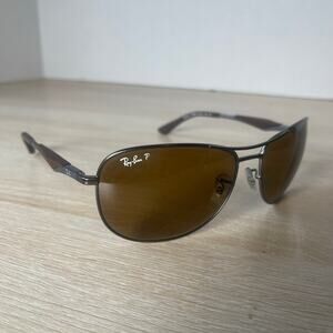 Ray-Ban RB3519 029/83 Sunglasses READ Silver Brown 62-15-140 Polarized